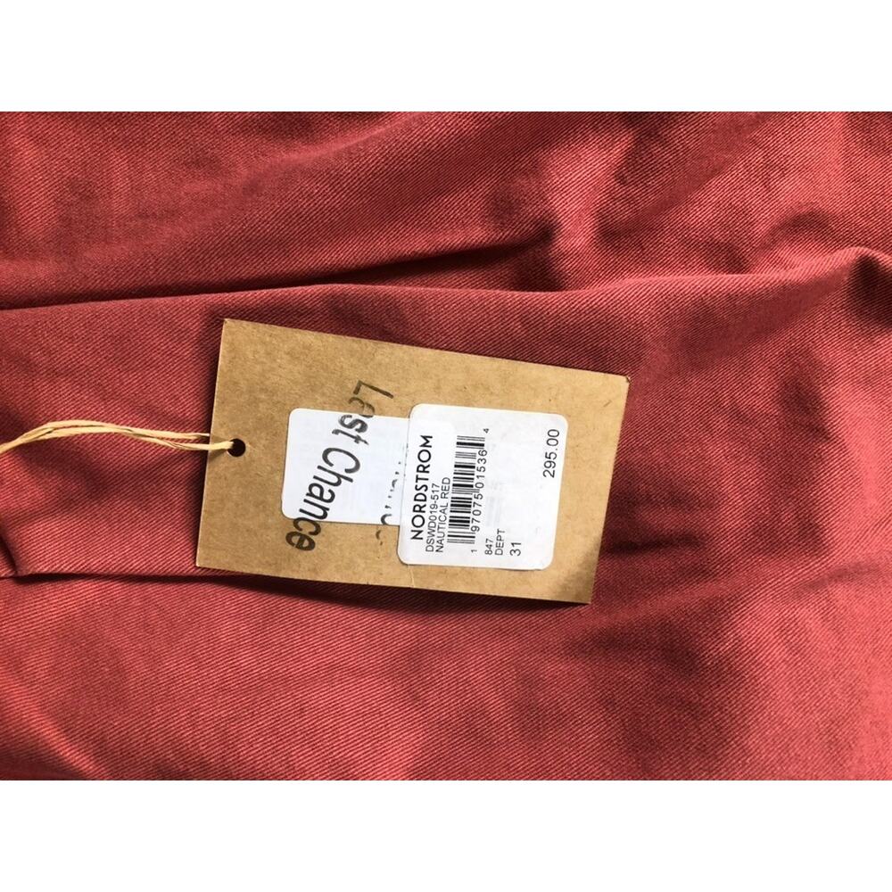 New Denimist Pants Womens 31 Nautical Red Blair Double Pleat Wide Leg Trousers - Picture 8 of 15